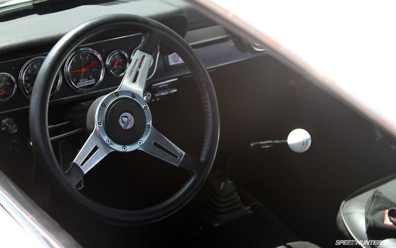 classic car interior dashboard