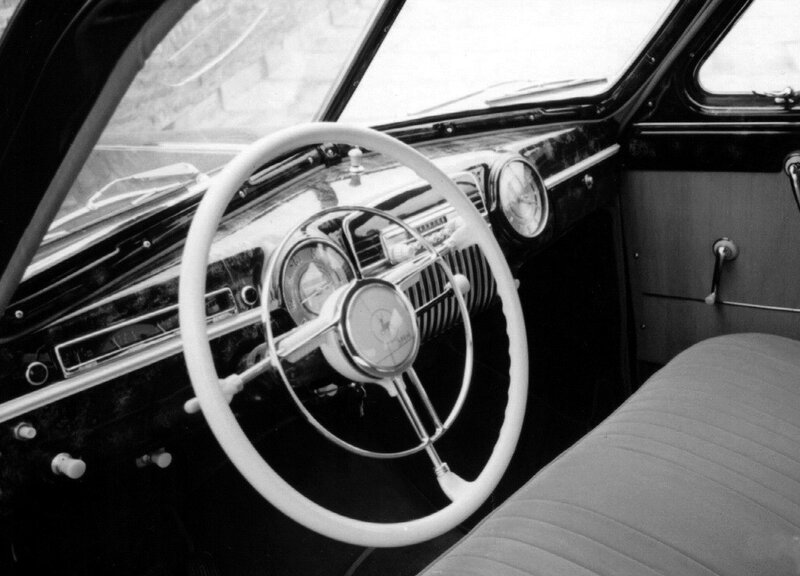 Classic car interior dashboard