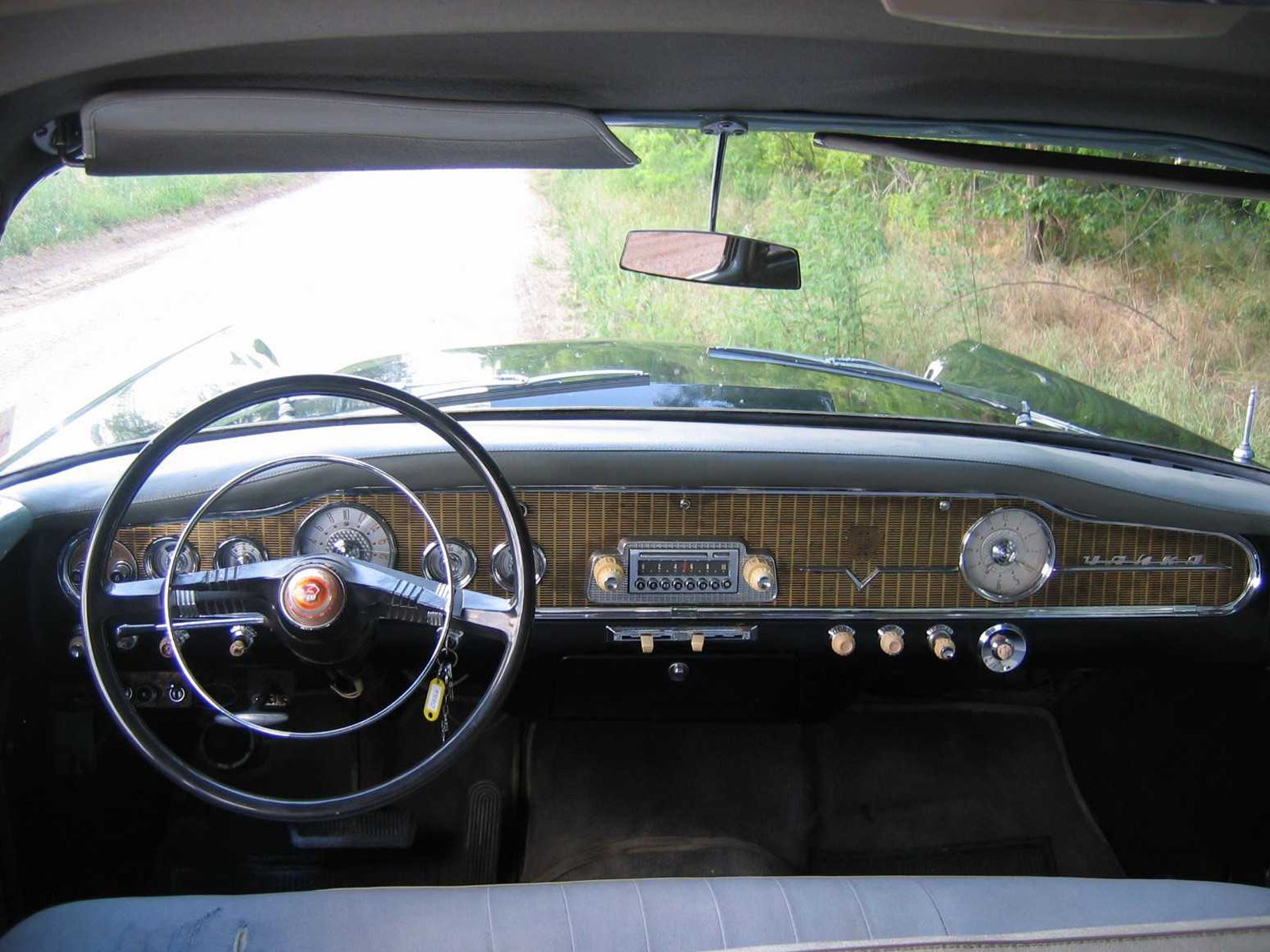 Classic car interior dashboard