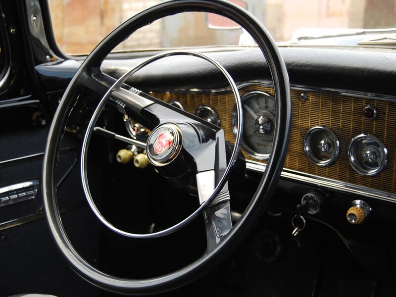 Classic car interior dashboard