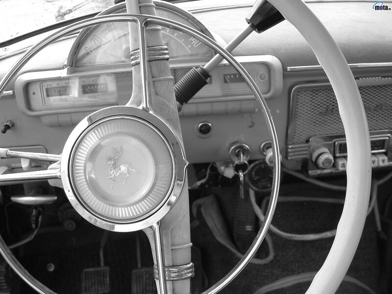 Classic car interior dashboard