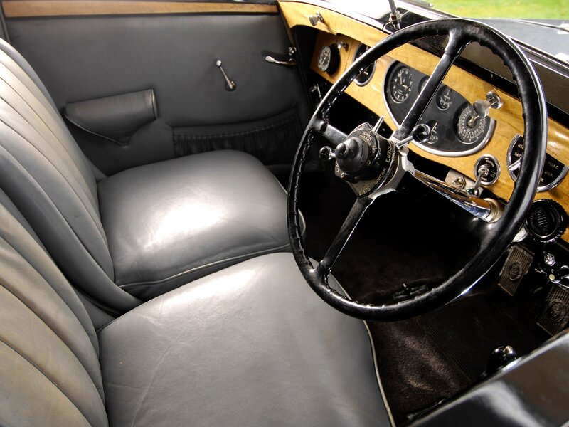 Classic car interior dashboard
