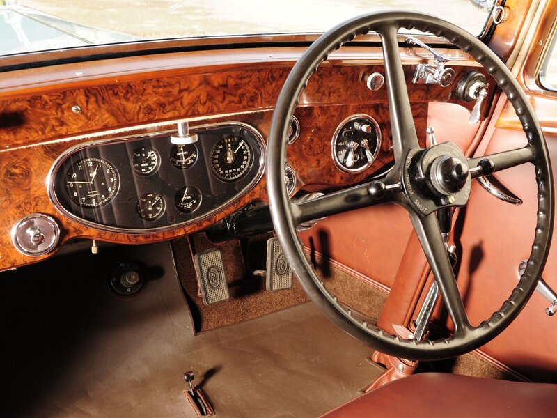 Classic car interior dashboard