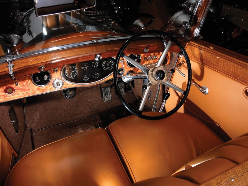 Classic car interior dashboard