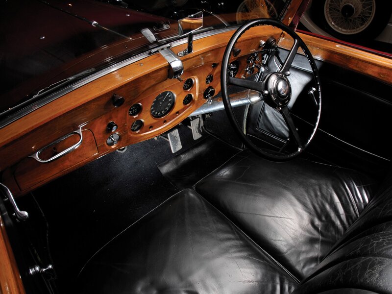 Classic car interior dashboard