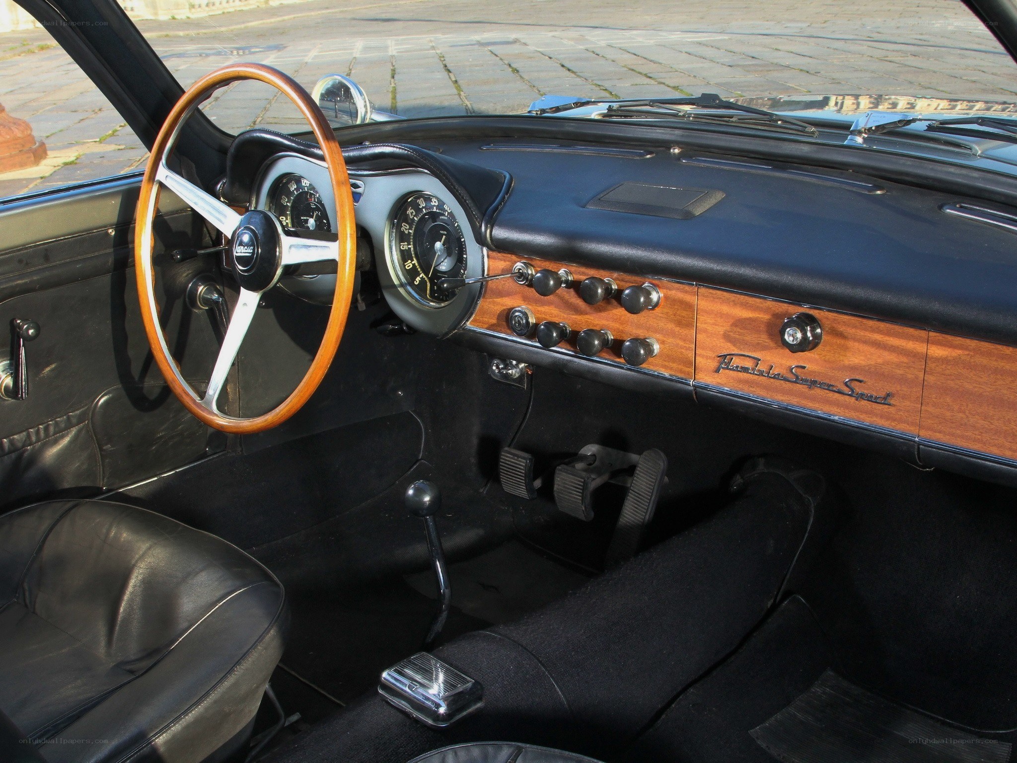 Classic car interior dashboard