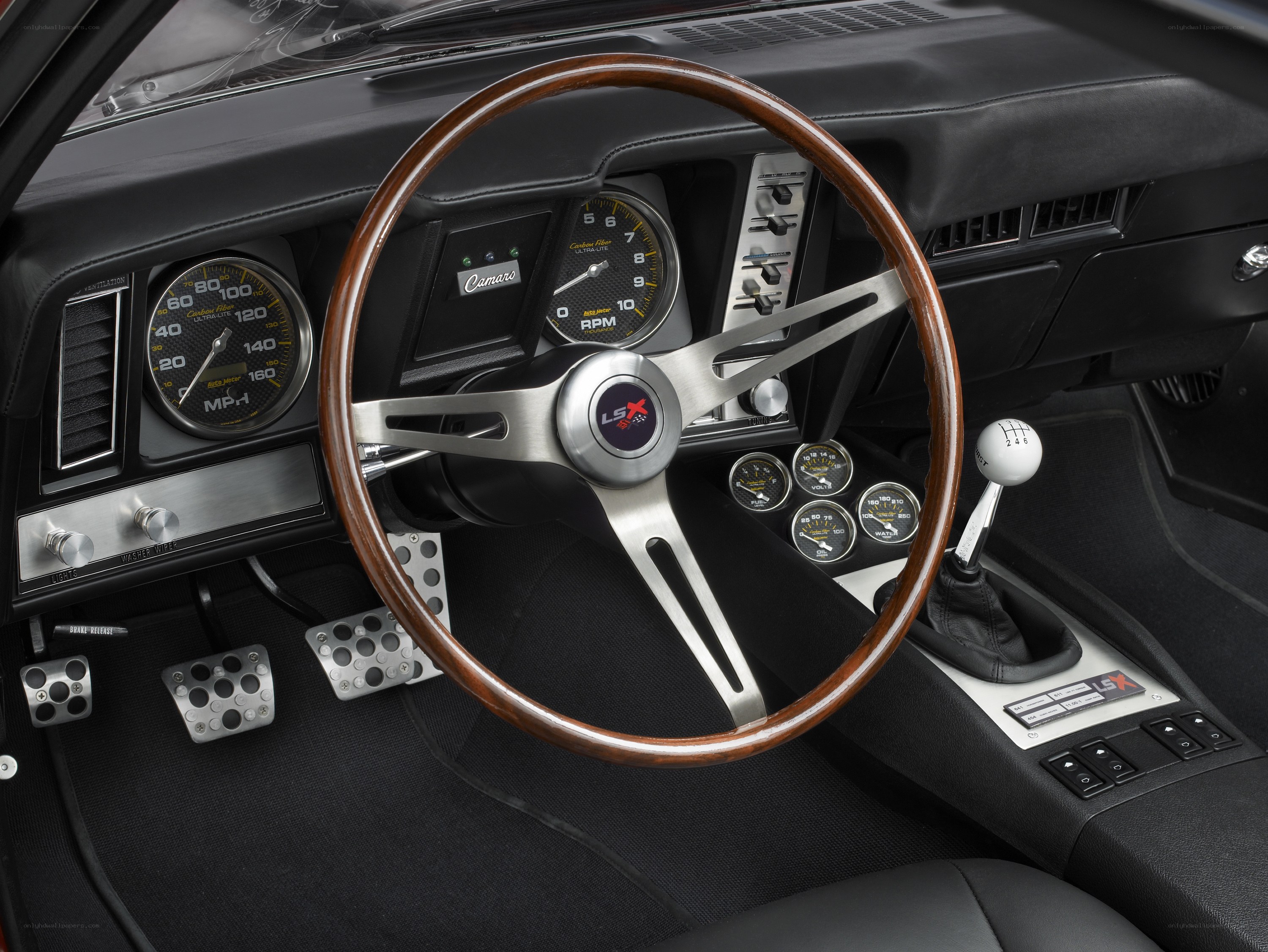 Classic car interior dashboard