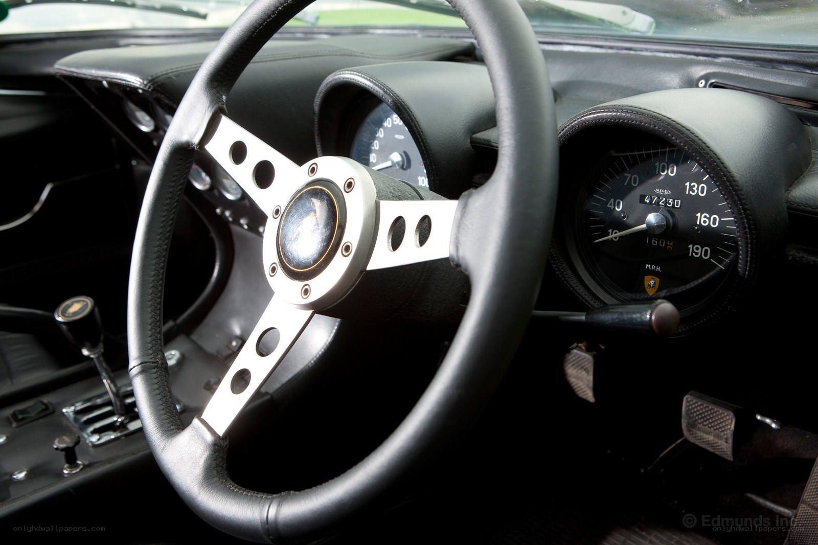 Classic car interior dashboard