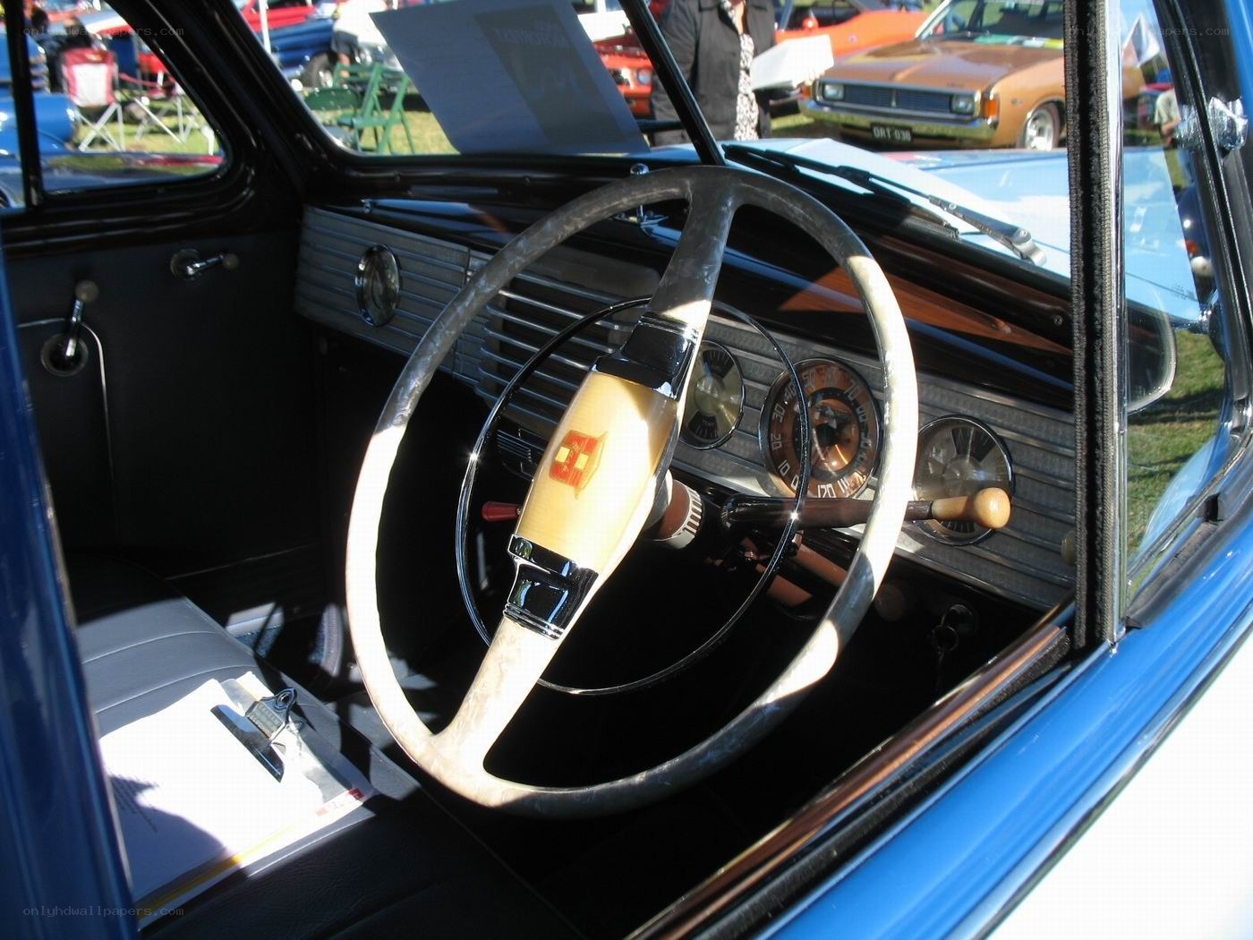 Classic car interior dashboard