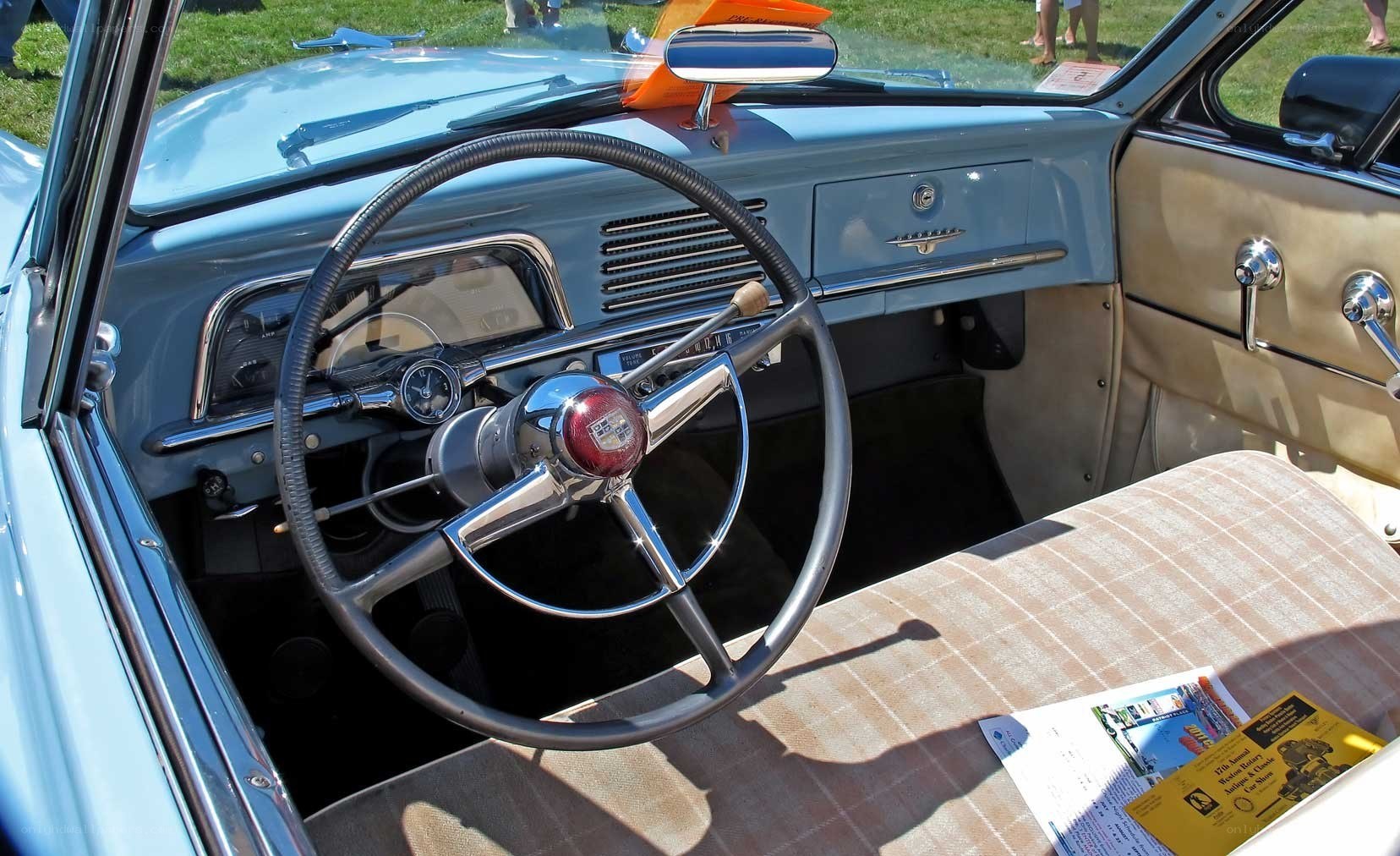Classic car interior dashboard