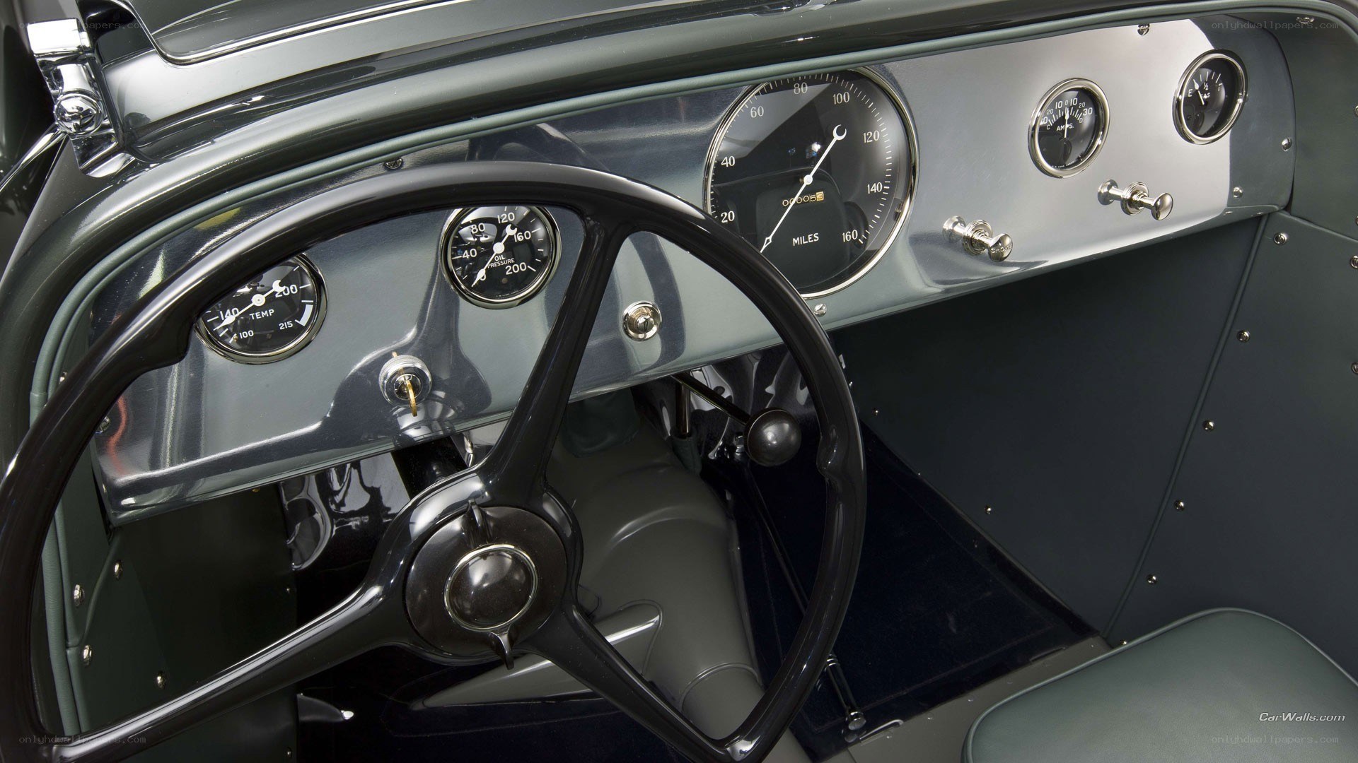 classic car interior dashboard