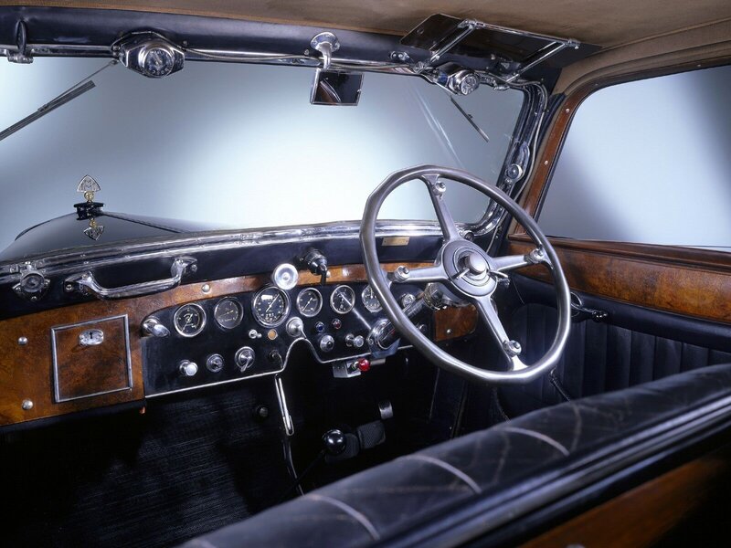 Classic car interior dashboard