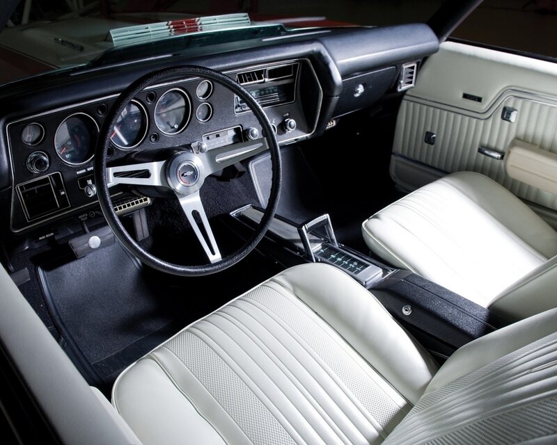 Classic car interior dashboard
