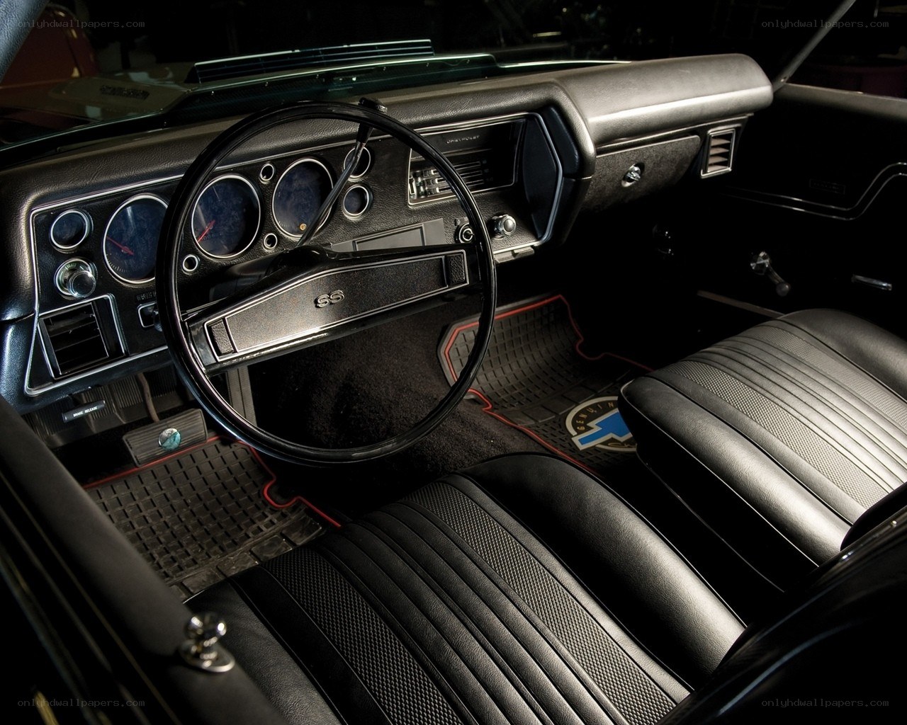 classic car interior dashboard