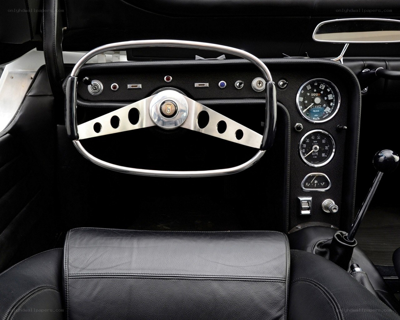 classic car interior dashboard