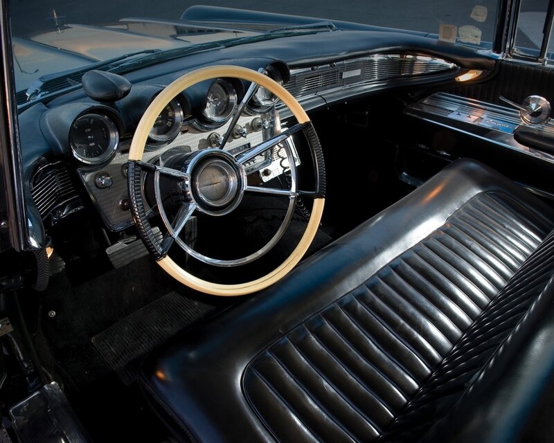 Classic car interior dashboard