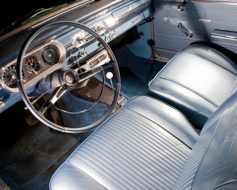 Classic car interior dashboard