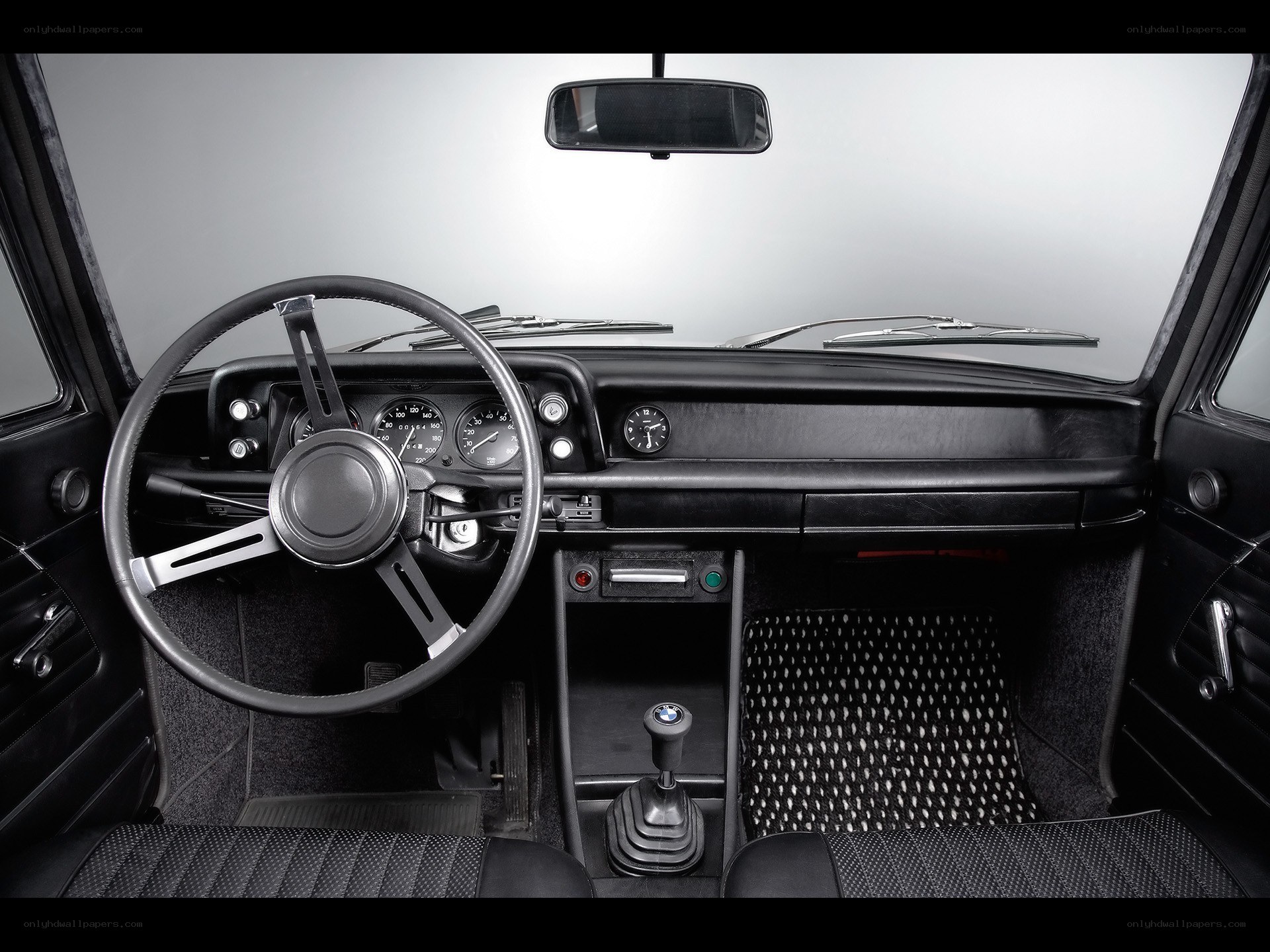 Classic car interior dashboard