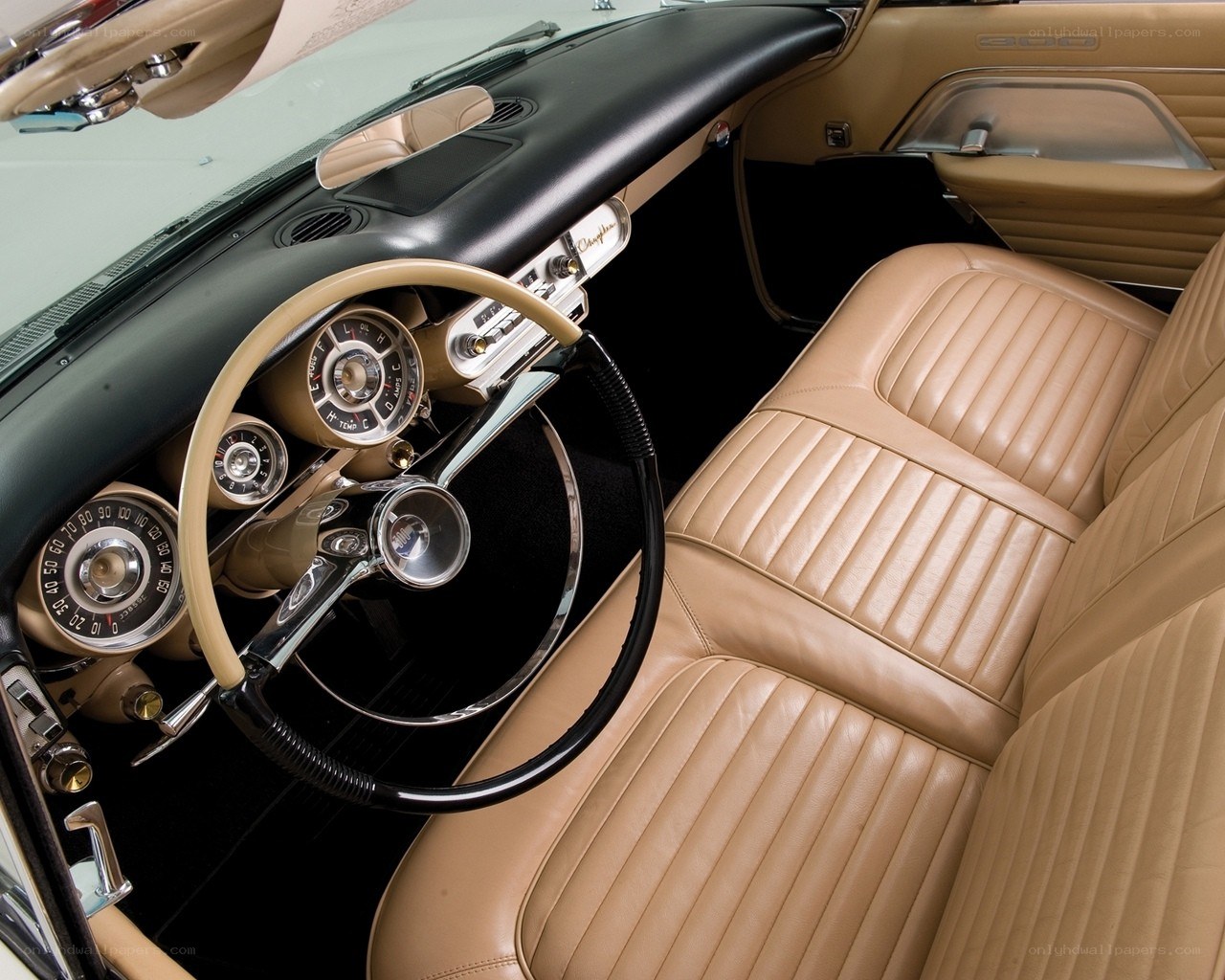 Classic car interior dashboard