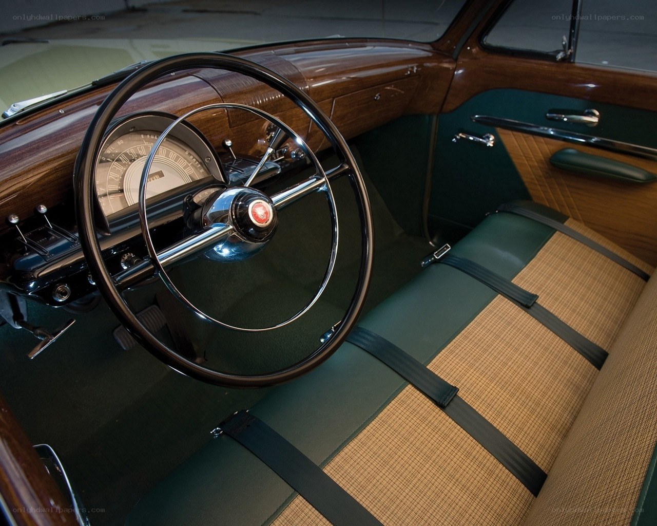 Classic car interior dashboard