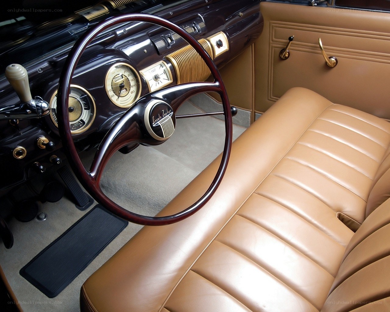 Classic car interior dashboard