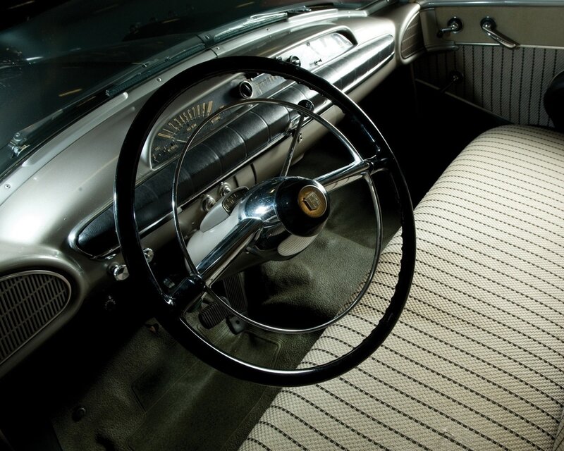 Classic car interior dashboard