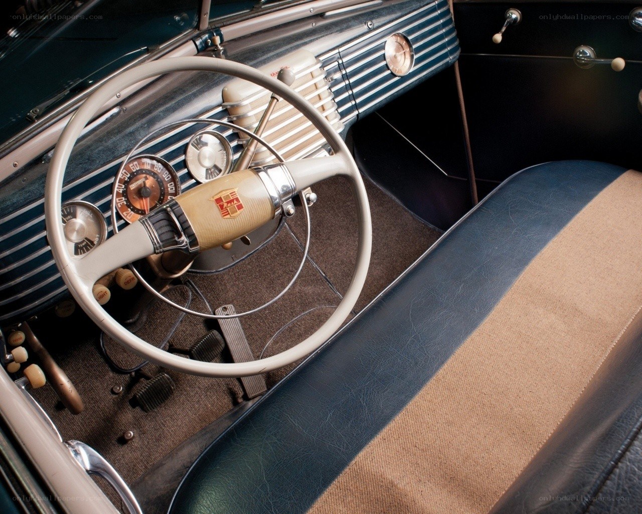Classic car interior dashboard