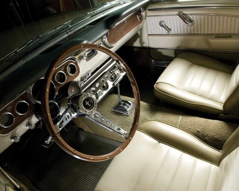 Classic car interior dashboard