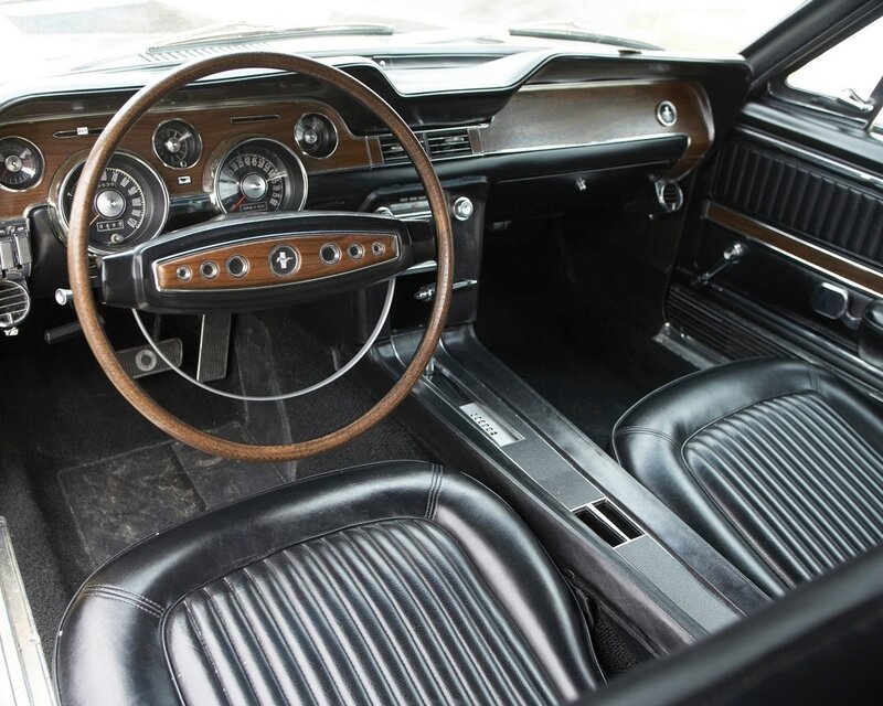 Classic car interior dashboard