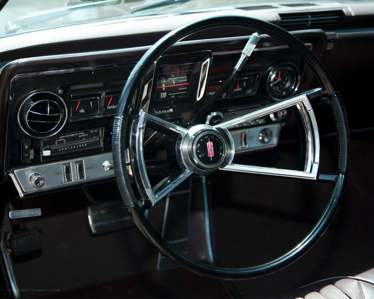 Classic car interior dashboard