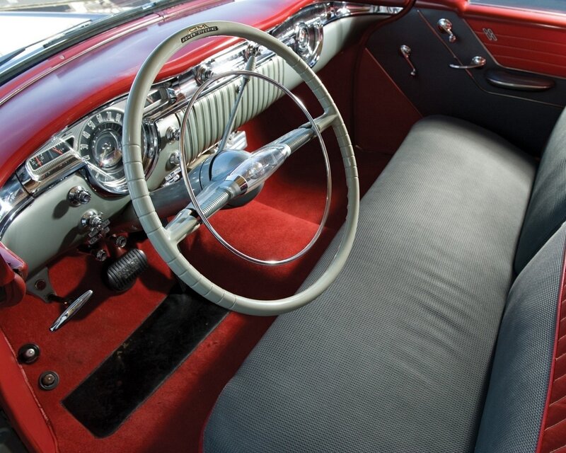 Classic car interior dashboard