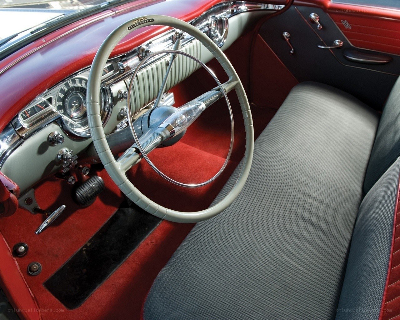 Classic car interior dashboard