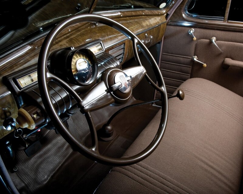 Classic car interior dashboard