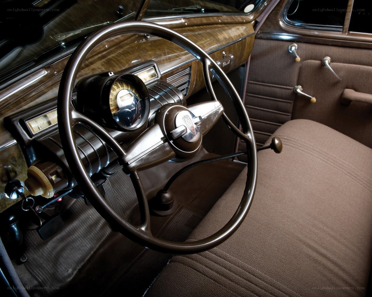 Classic car interior dashboard