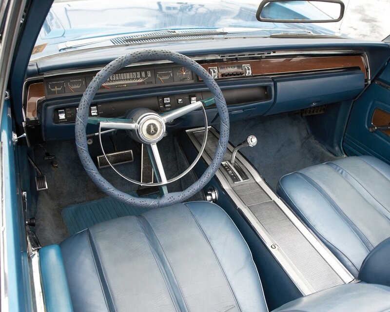 Classic car interior dashboard