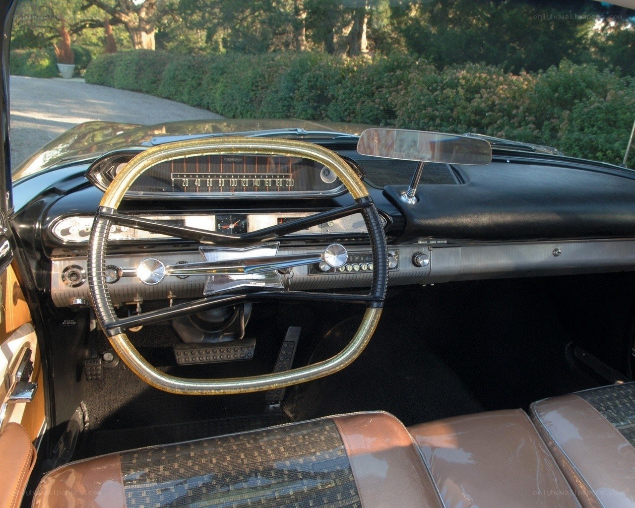 Classic car interior dashboard