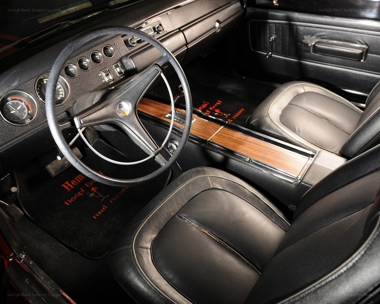Classic car interior dashboard