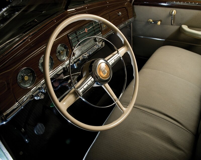 Classic car interior dashboard