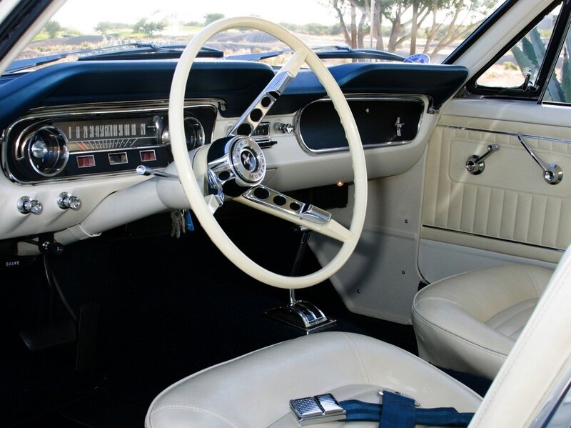 Classic car interior dashboard