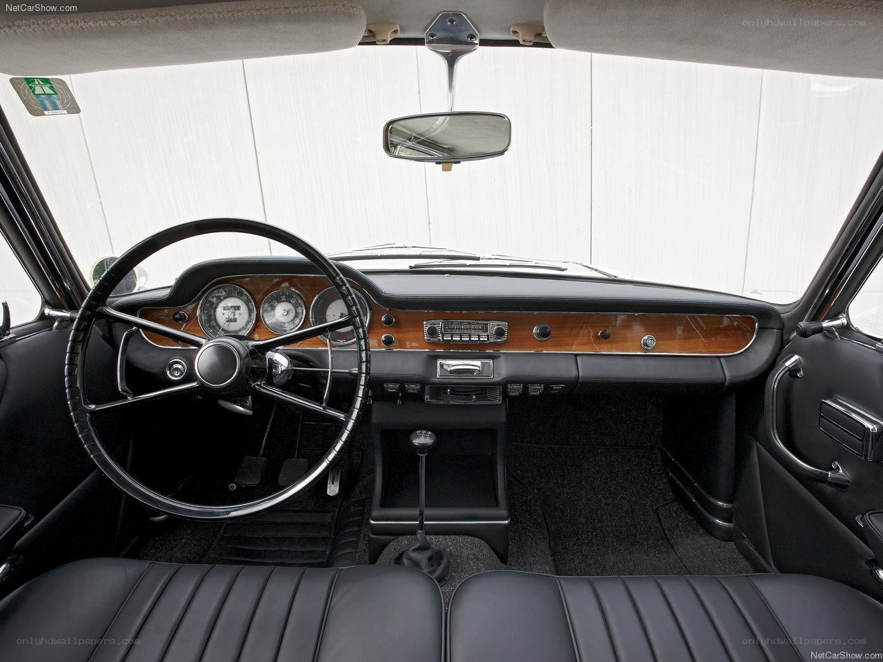 Classic car interior dashboard