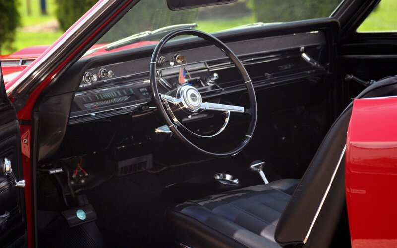 classic car interior dashboard
