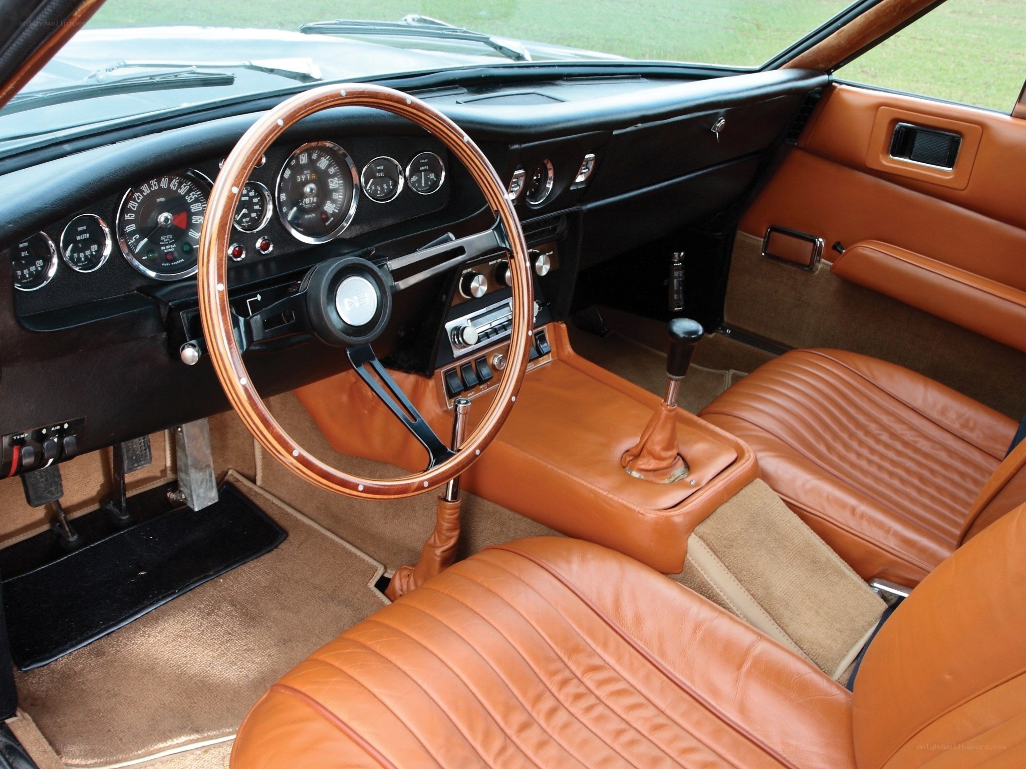 Classic car interior dashboard