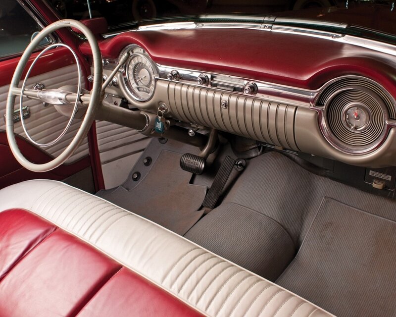 Classic car interior dashboard