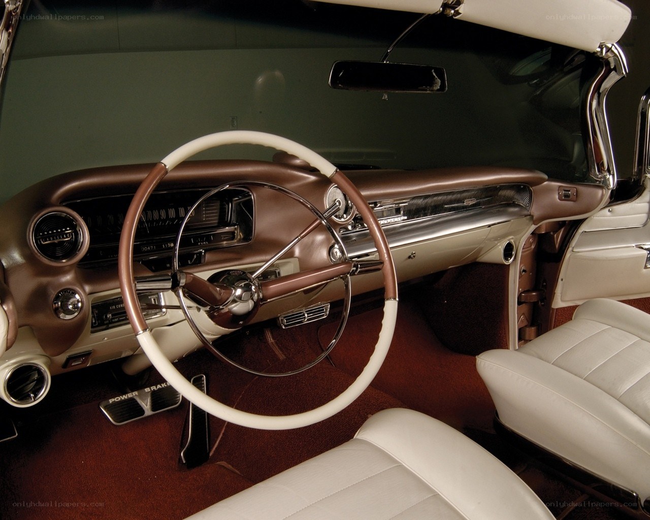 Classic car interior dashboard