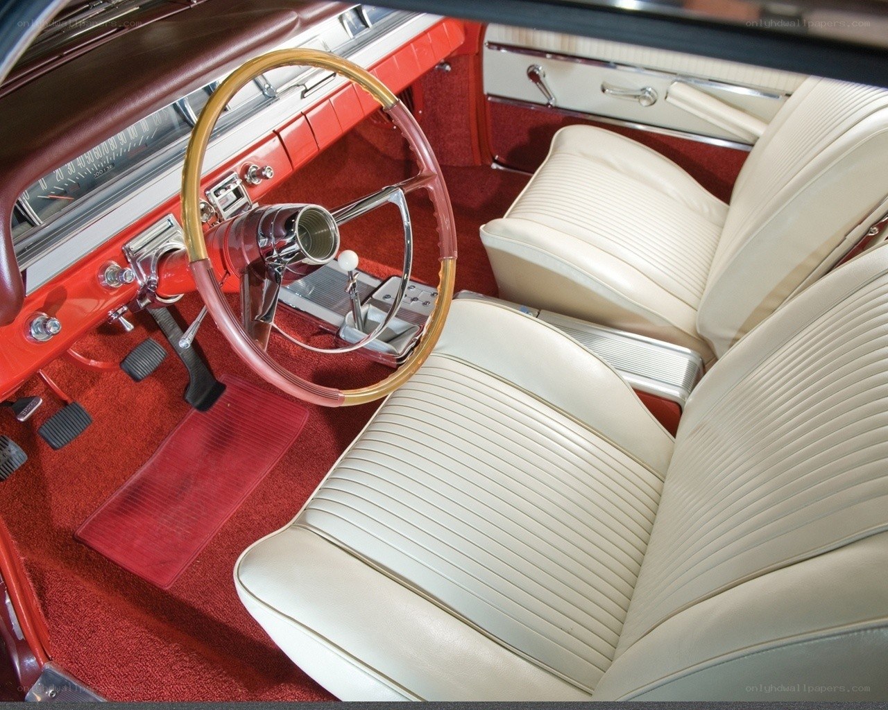 Classic car interior details