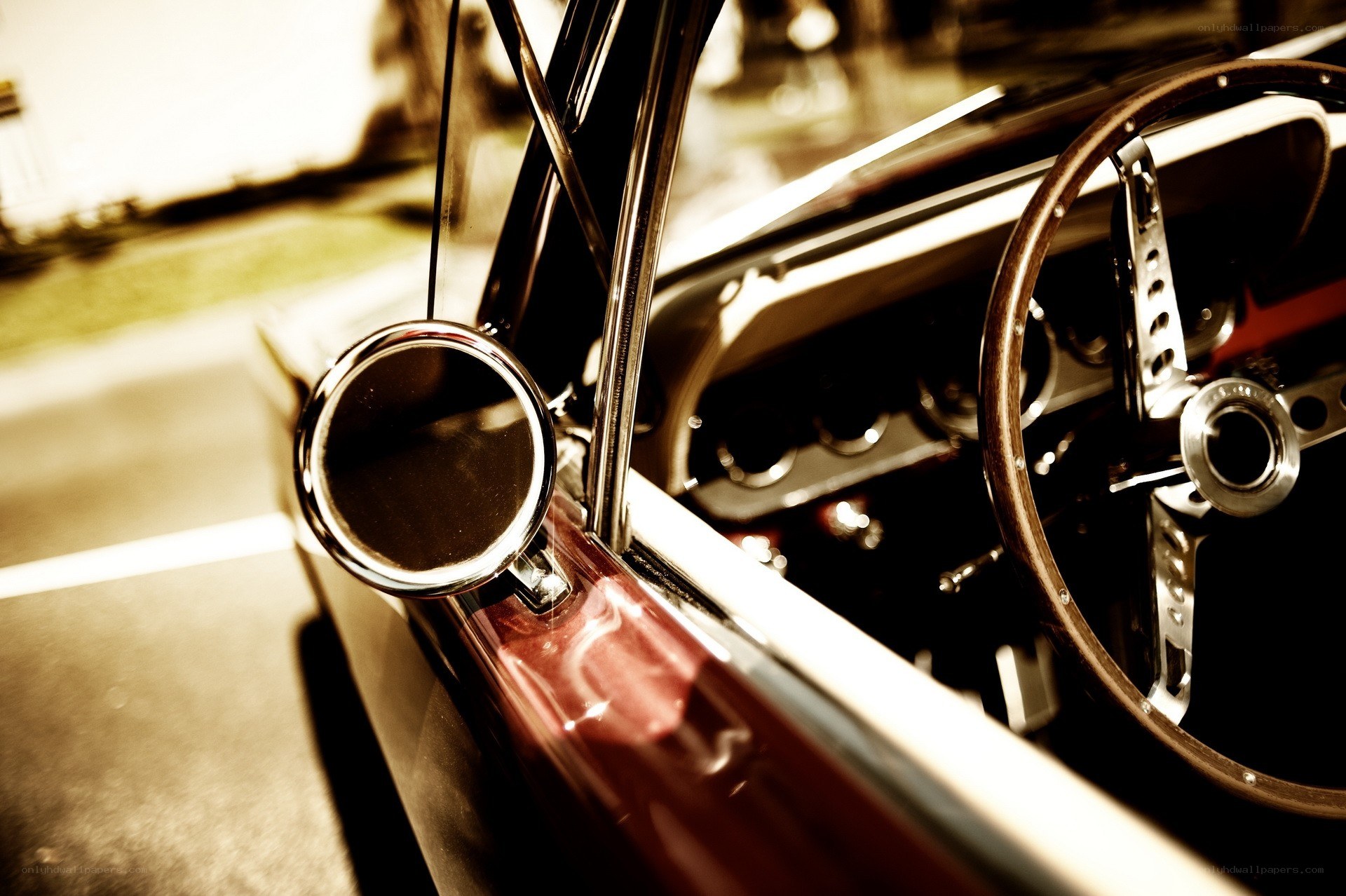 classic car interior details