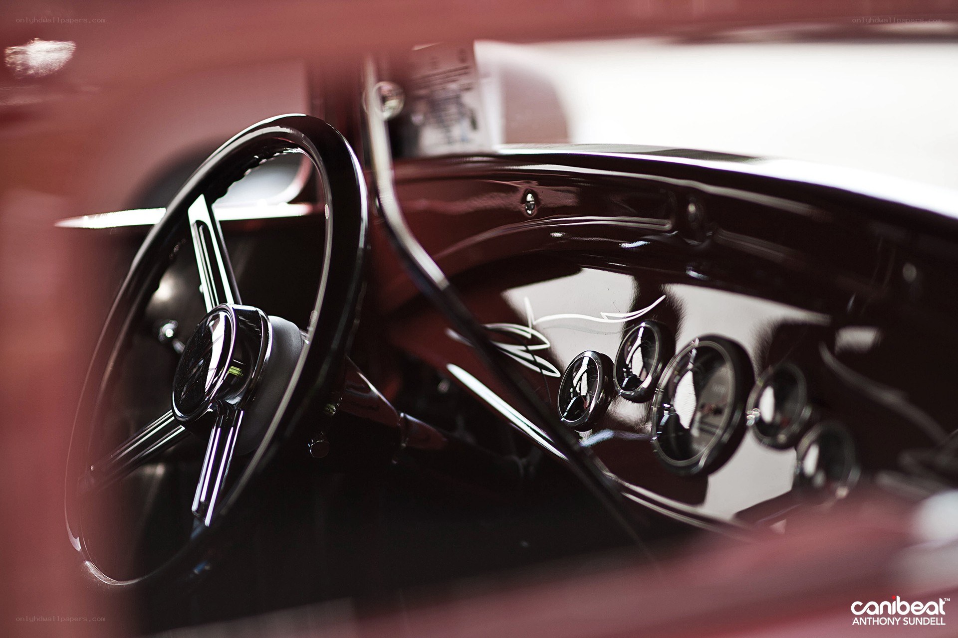 classic car interior details