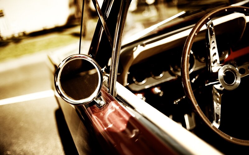classic car interior details