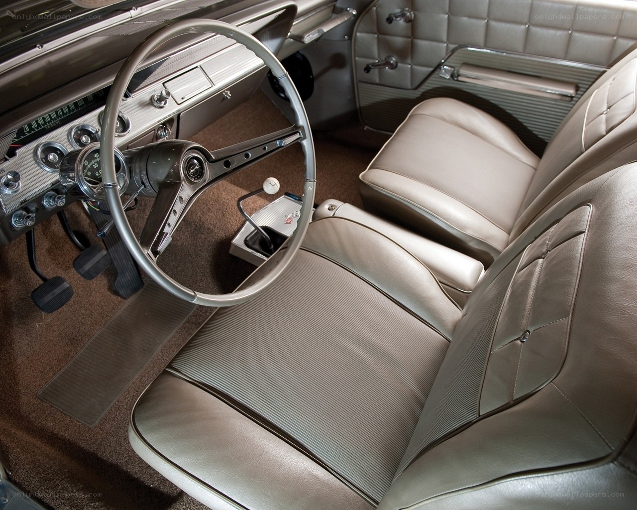 Classic car interior details