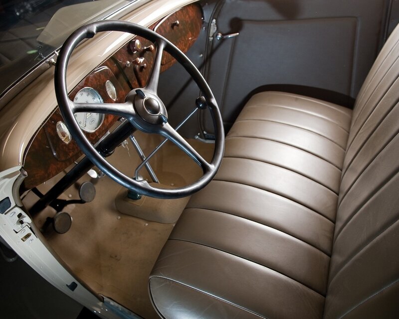 Classic car interior details